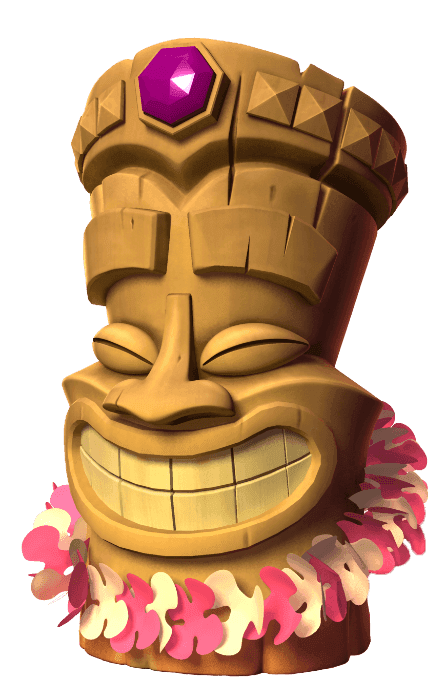 Ārzemju-kazino.lv simbols – koka tiki statuja